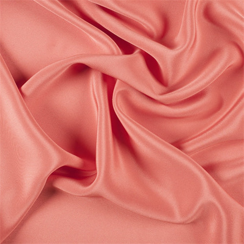 Runway Silks Tangerine 4 Ply Silk Crepe Fabric - Reorderable