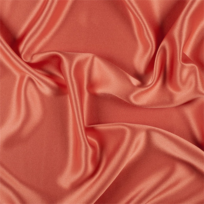 Runway Silks Tangerine Silk Crepe Back Satin Fabric - Reorderable