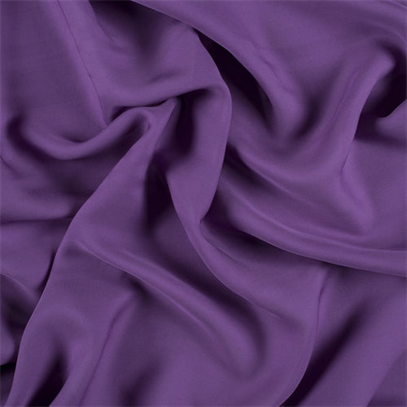 Runway Silks Violet Silk Double Georgette Fabric - Reorderable