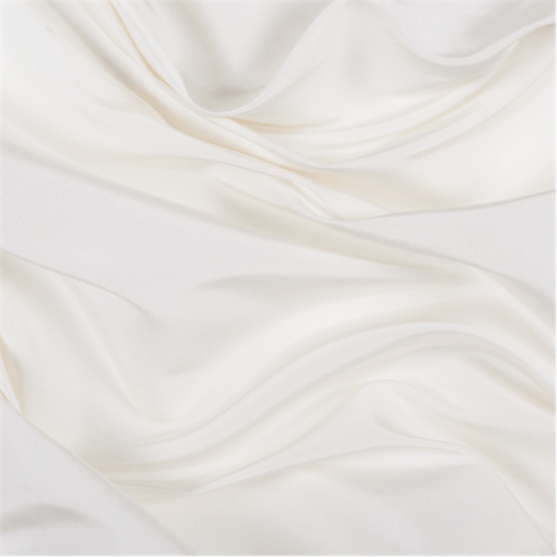 Runway Silks White Silk Faille Fabric - Reorderable