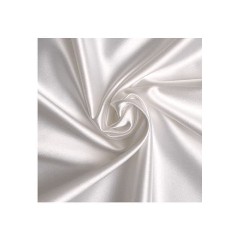 Runway Silks White Stretch Satin Fabric - Reorderable