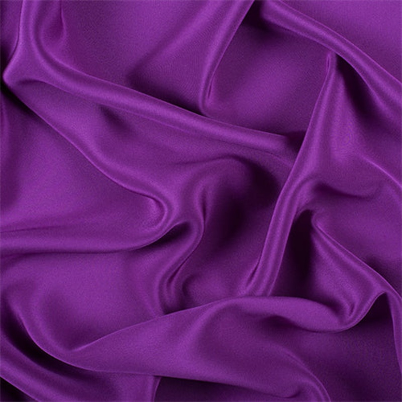 Runway Silks Grape 4 Ply Silk Crepe Fabric - Reorderable