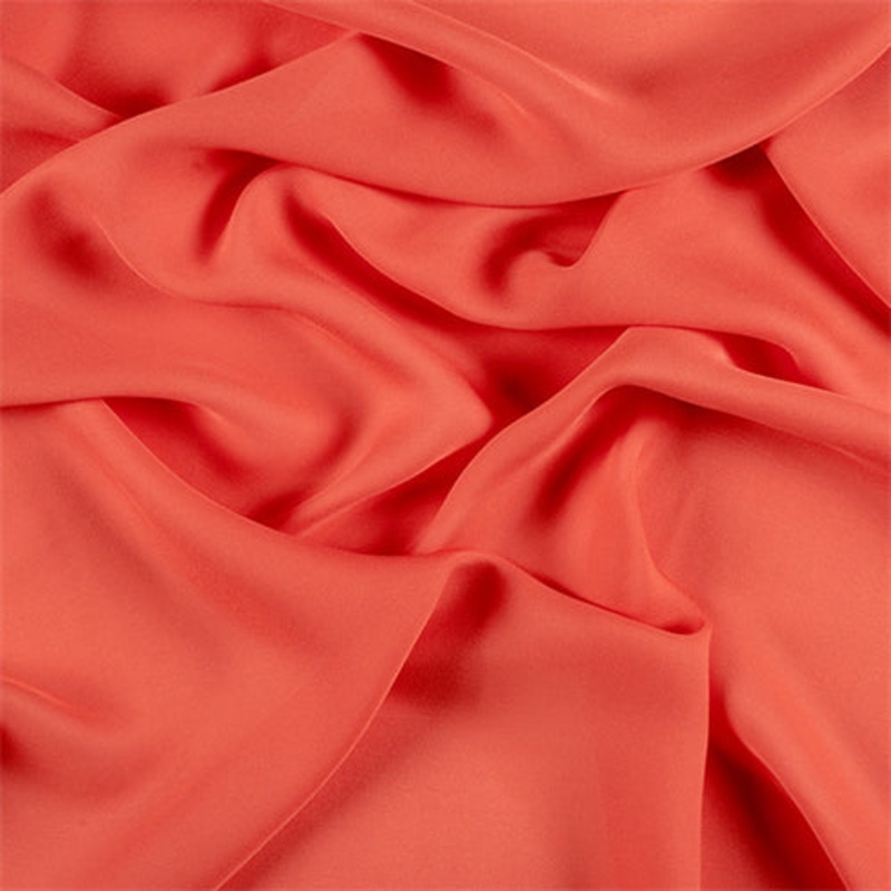 Runway Silks Tangerine Silk Double Georgette Fabric - Reorderable