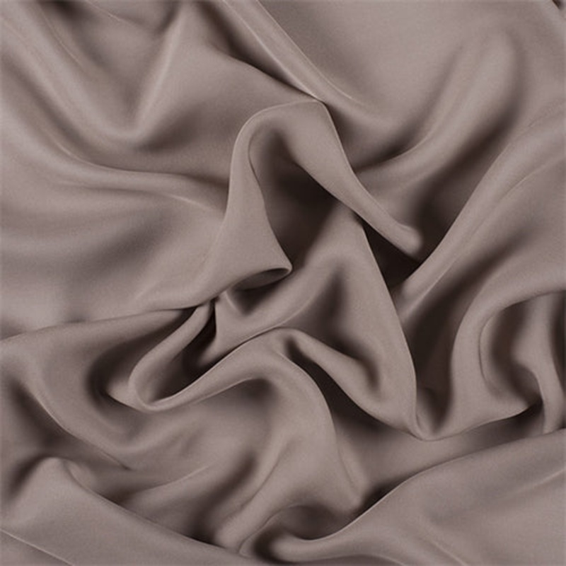 Runway Silks Taupe Silk Double Georgette Fabric - Reorderable