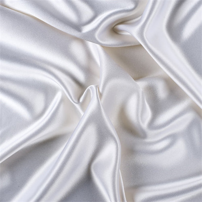 Runway Silks White Silk Crepe Back Satin Fabric - Reorderable