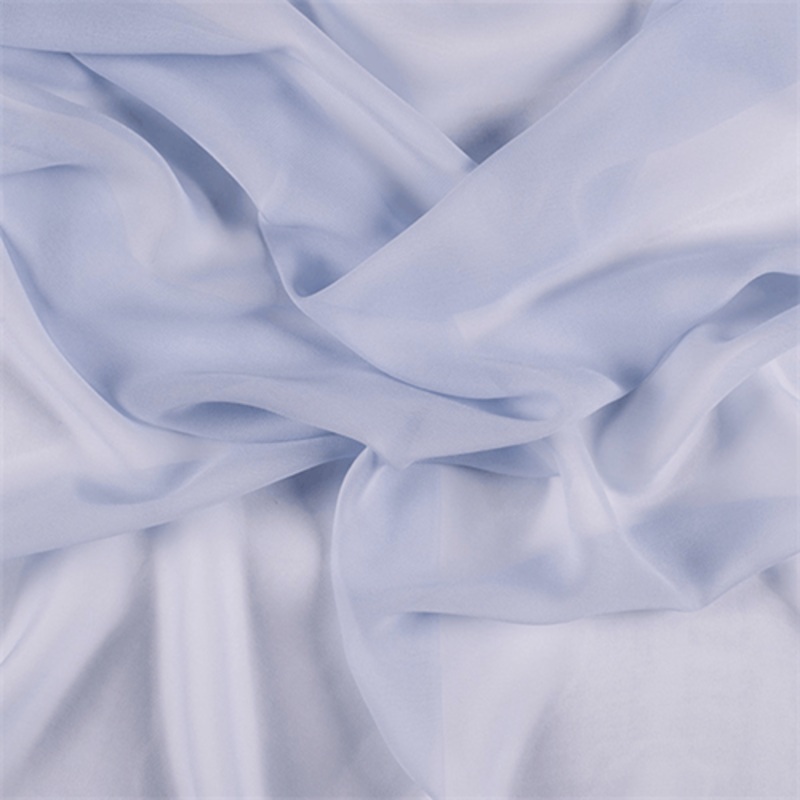 Runway Silks Steel Blue Wide Silk Chiffon Fabric - Reorderable