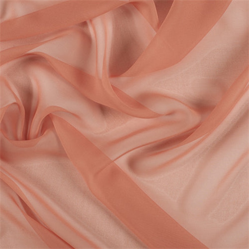 Runway Silks Tangerine Wide Silk Chiffon Fabric - Reorderable