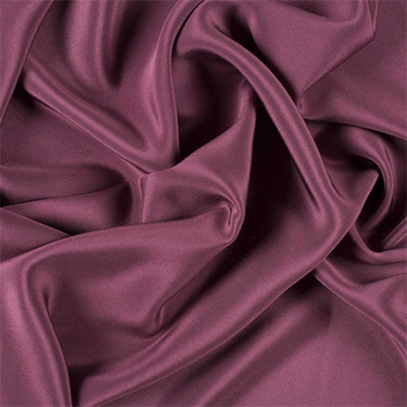Runway Silks Wine 4 Ply Silk Crepe Fabric - Reorderable