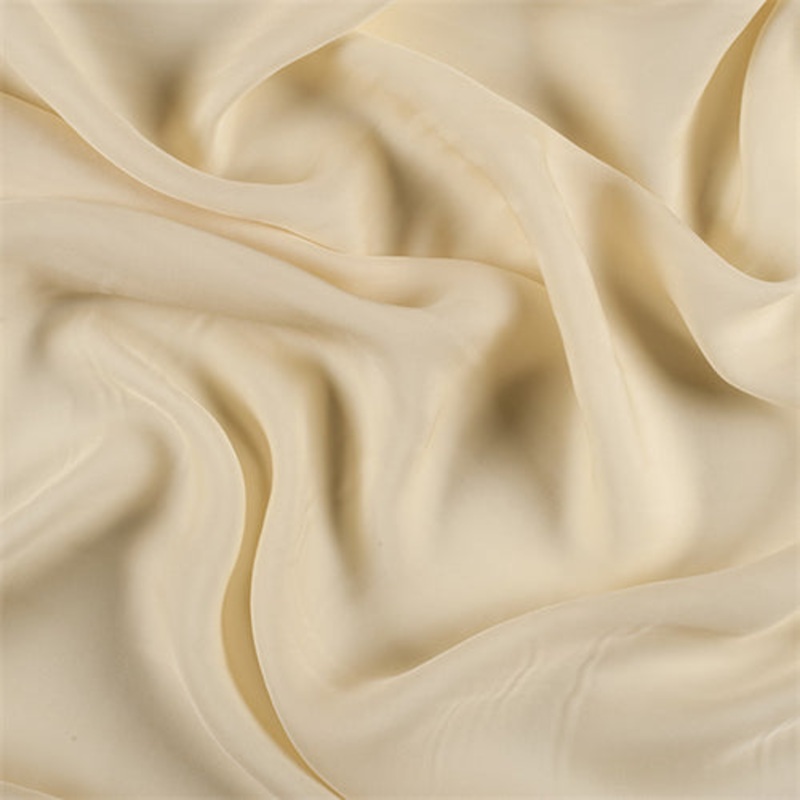 Runway Silks Yellow Silk Double Georgette Fabric - Reorderable