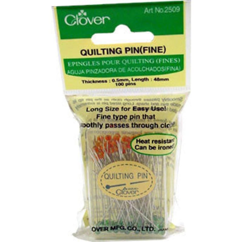 100 Quilting Pins, Fine, 48 mm long (1.6" long) - 2509cv
