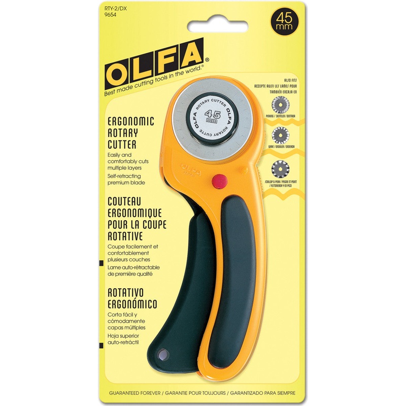 45mm Ergo Rotary Cutter, Olfa - RTY2DX/9654