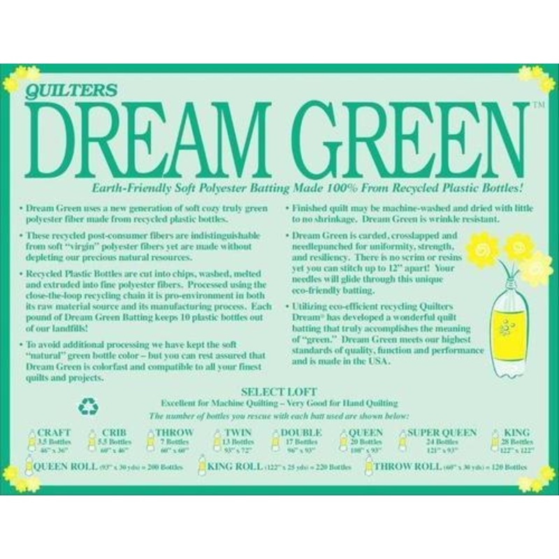 QDB Dream Green King - GK - Batting & Stuffing